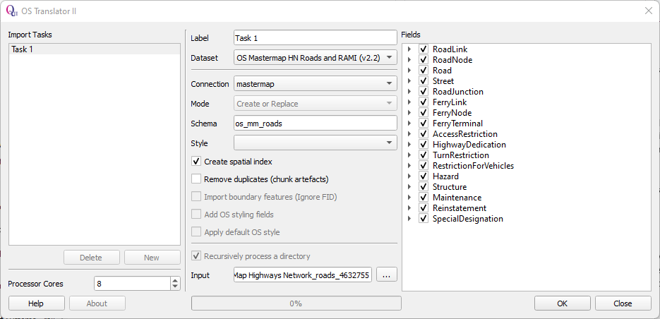 OS Translator II QGIS plugin options